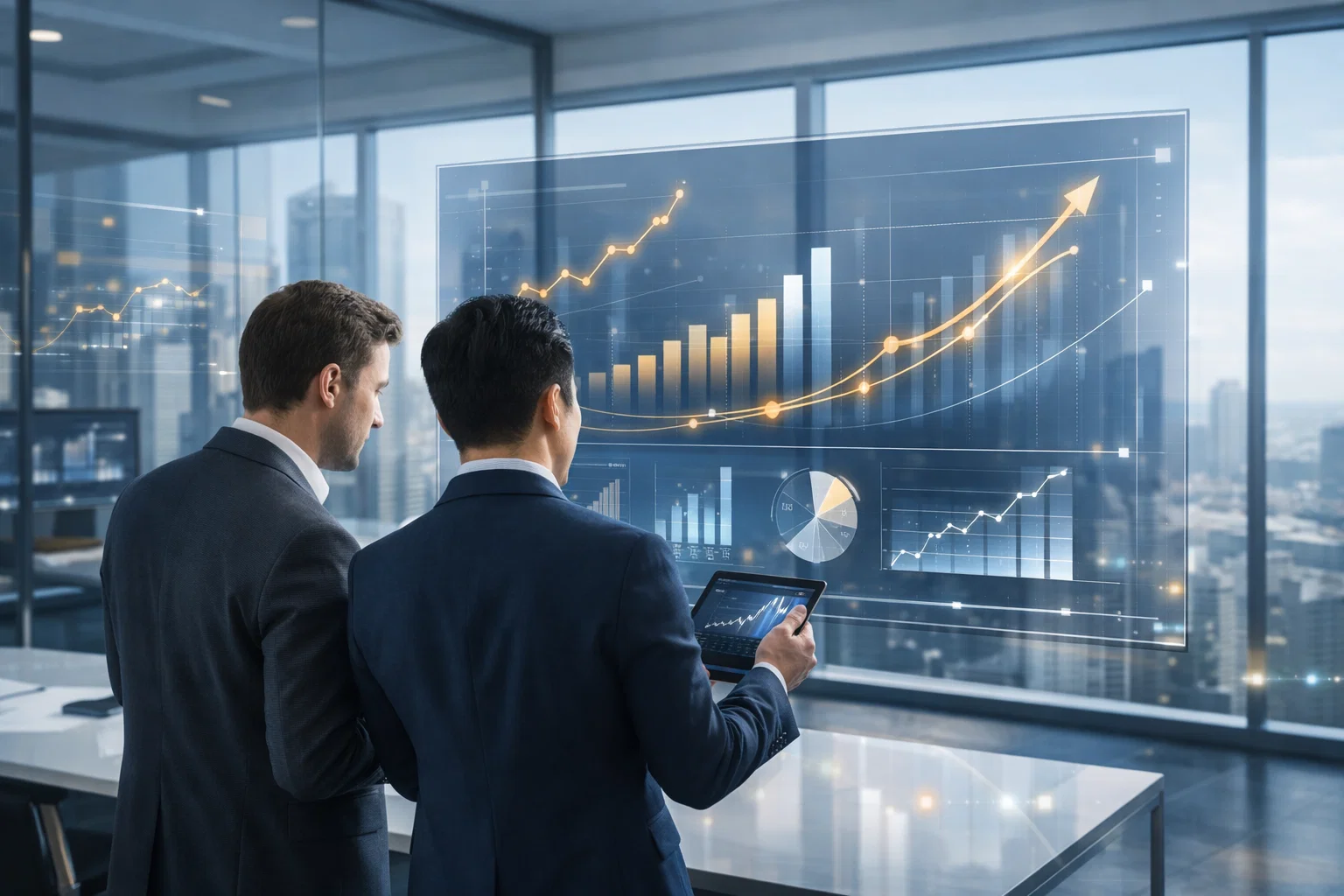 CFD forex SEO performance analysis by specialists using data dashboards to evaluate growth.